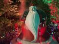 Figura de Papá Noel en el Jardín Botánico del Bronx, en Nueva York