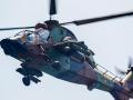Vuelo del helicóptero Tigre sobre los objetivos designados por el observador del simulador de artillería SIMACA (Grupo Oesía)