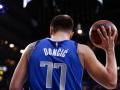 Luka Doncic con los Dallas Mavericks en el amistoso contra el Real Madrid