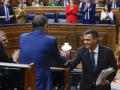 Pedro Sánchez saluda a Patxi López