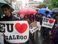 Una manifestación en defensa del idioma gallego