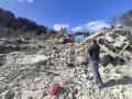 El lugar del bombardeo israelí en Aitou, en el norte del Líbano