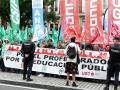 Manifestación de docentes frente a la Consejería de Educación