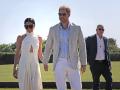 Britain's Prince Harry, Duke of Sussex and Meghan Markle , Duchess of Sussex  during the Royal Salute Plo Challenge in Wellington, Florida, US. on April 12, 2024.
