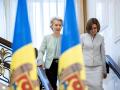 La presidenta de Moldavia, Maia Sandu, y la presidenta de la Comisión Europea, Ursula von der Leyen, en Chisinau