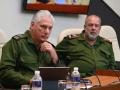 El dictador cubano Miguel Díaz-Canel durante la reunión del Consejo de Defensa Nacional