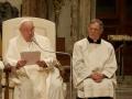 El papa durante su misa en el Vaticano