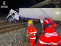 Cortada la línea de tren entre Valencia y Barcelona