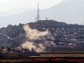 Imagen tomada en la zona de Marjayoun, en el sur del Líbano, muestra columnas de humo