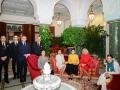 Rabat (Morocco), 28/10/2024.- A handout photo made available by Maghreb Arabe Presse shows King Mohamed VI of Morocco (3-L) greeting French President Emmanuel Macron (2-L) and France's first lady Brigitte Macron at they arrival, in Rabat, Morocco, 28 October 2024. French President Macron is paying a state visit to Morocco, from 28 to 30 October. (Francia, Marruecos) EFE/EPA/Maghreb Arabe Presse HANDOUT HANDOUT EDITORIAL USE ONLY/NO SALES