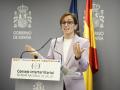 La ministra de Sanidad, Mónica García, durante una rueda de prensa tras el pleno del Consejo Internacional del Sistema Nacional de Salud