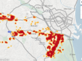 Mapa de los edificios afectados por la DANA