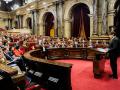 El presidente de la Generalitat, Salvador Illa, durante su comparecencia para explicar la gestión de la DANA en Cataluña