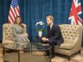 Prince Harry during a Bilateral meeting with First Lady of the United States Melania Trump at the Sheraton ahead of the start of the 2017 Invictus Games in Toronto, Canada.