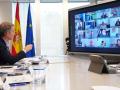 El líder del PP, Alberto Núñez Feijóo, reúne a sus 'barones' territoriales por videoconferencia para hablar sobre la DANA