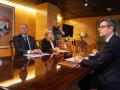 El ministro de Presidencia, Justicia y Relaciones con las Cortes, Félix Bolaños, se reúne con el portavoz del PP en el Congreso, Miguel Tellado