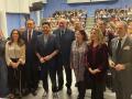 Villamandos junto a Miguel Poveda en la presentación del nuevo curso de la Cátedra de Flamencología