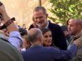 Felipe VI y doña Letizia, durante su visita a Utiel