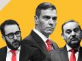 Pedro Sánchez junto a Víctor de Aldama y José Luis Ábalos
