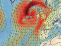 Borrasca Bert sobre las islas británicas