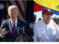 El presidente de EE.UU. Joe Biden y el presidente electo de Venezuela Edmundo González Urrutia