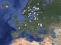 Cráteres de impacto en el continente europeo