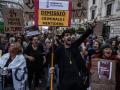 Imagen de la manifestación contra la gestión de Carlos Mazón, este sábado en Valencia