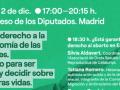 Programa de las jornadas a favor del aborto en el Congreso