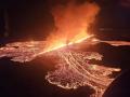 Erupción de un volcán en Islandia