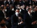 El presidente del Gobierno, Pedro Sánchez, junto a otros líderes europeos durante el funeral de Estado del presidente del Parlamento Europeo, David Sassoli,