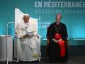 El Papa Francisco durante su intervención en Córcega en el congreso sobre religiosidad popular