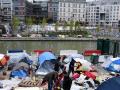 Campamento de inmigrantes en pleno Paris