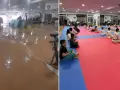 El antes y el después de las instalaciones de un club de taekwondo