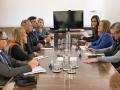 Imagen de la reunión de los empresarios valencianos con la delegada del Gobierno, Pilar Bernabé