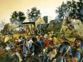 Recreación de la batalla en el fuerte Mosé