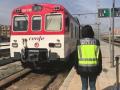 Un agente de la Policía Nacional, en una estación de tren, en una imagen de archivo