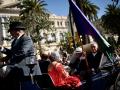 El alcalde de Málaga, Francisco de la Torre, con sombrero, en un coche de caballos (archivo)