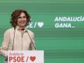 La ministra de Hacienda, María Jesús Montero, en su primera rueda de prensa como secretaria general del PSOE andaluz