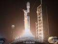 Captura de un video publicado en la red social X de la cuenta oficial de SpaceX (@SpaceX) donde se muestra el cohete Falcon 9 despegando este miércoles