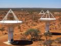 Antenas ASKAP de CSIRO en el Observatorio de Radioastronomía Murchison en Australia Occidental