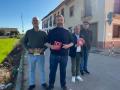 El diputado provincial de Vox, Rafael Saco, durante su visita a Palma del Río
