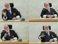 El juez José Manuel Clemente en varios momentos del juicio por el caso Rubiales