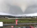 Un tornado entre Ayamonte e Isla provoca daños en tendidos eléctricos y árboles y afecta a la N-432