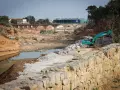 Obras en el barranco del Poyo a su paso por Torrente, este miércoles