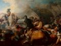 Batalla entre dos legiones romanas, óleo de autor desconocido, siglo XVIII