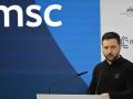 El presidente de Ucrania, Volodimir Zelenski, en la Conferencia de Seguridad de Múnich (MSC),