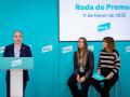 Jordi Turull y Míriam Nogueras, en la rueda de prensa tras la reunión de la ejecutiva de Junts
