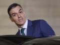 Sánchez en su salida del Elíseo