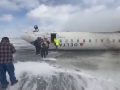 Avión accidentado en el aeropuerto de Toronto