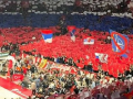 Mosaico con la bandera rusa en el Estrella Roja - Zalgiris